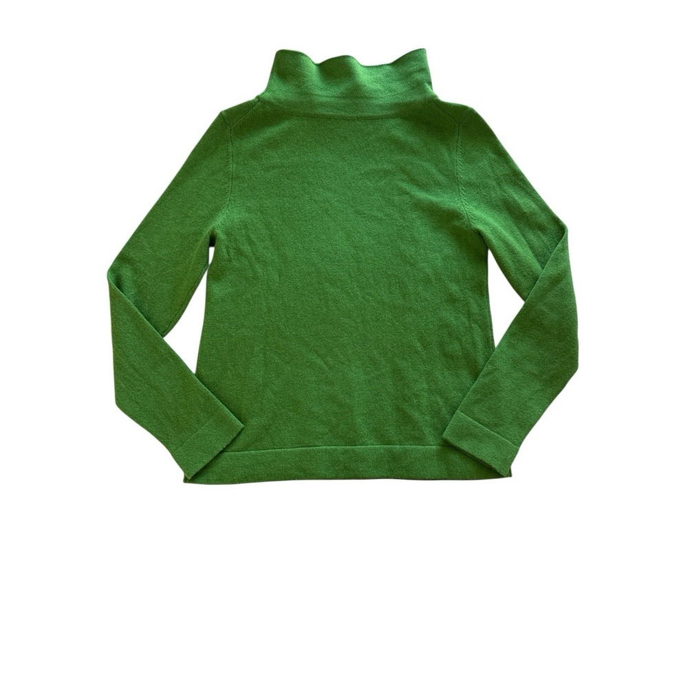 Hobbs London Audrey Wool Cashmere Roll Neck Sweater Small Green Knit - Picture 9 of 9